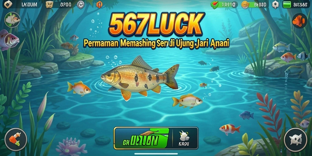 Tampilan gameplay 567LUCK menampilkan keasyikan teknik memancing.