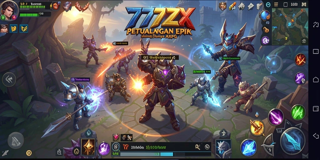 Screenshot menampilkan aksi gameplay seru dalam 777ZX ARPG.