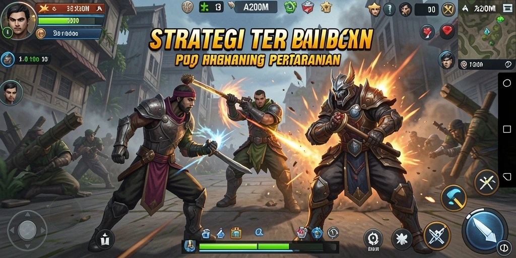 Tampilan gameplay A200M dengan pertempuran strategi yang mendebarkan.