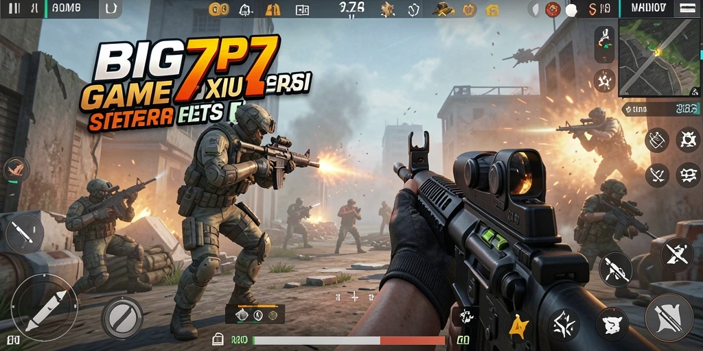 Gameplay menegangkan BIG77 dengan aksi FPS yang seru.