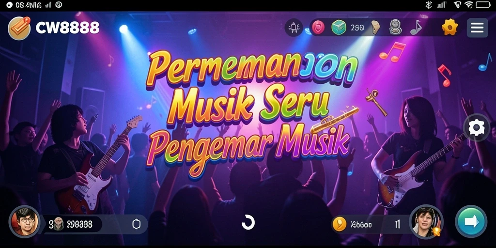 Screenshot gameplay CW8888 menampilkan aksi seru bermain musik.