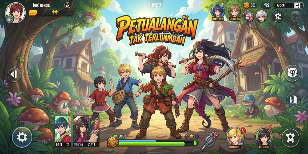 Tampilan gameplay <strong>IDR89</strong> yang menakjubkan dengan karakter Anime yang ikonik.