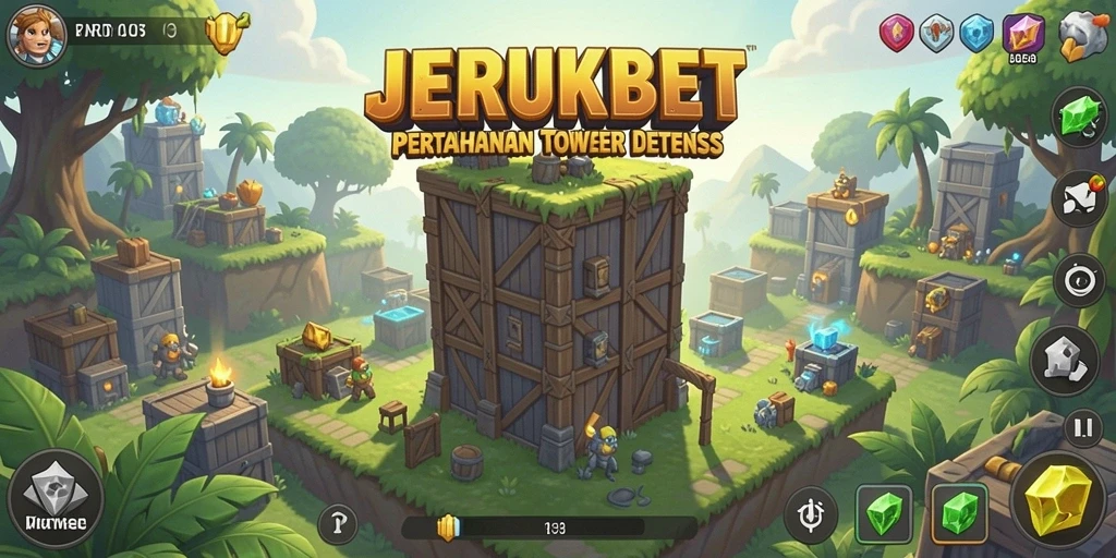 Screenshot menampilkan strategi pertahanan seru dalam JERUKBET.