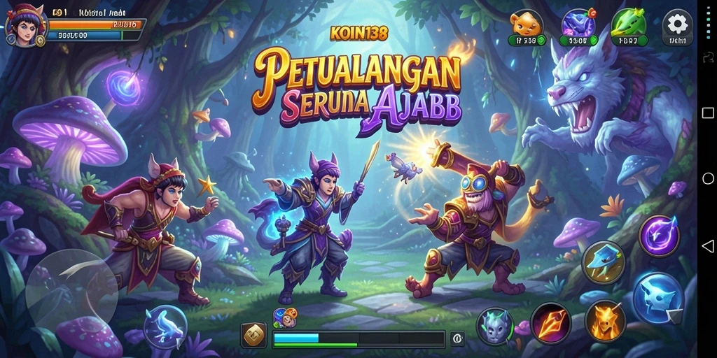 Screenshot utama KOIN138 menampilkan gameplay mendebarkan dalam petualangan seru.