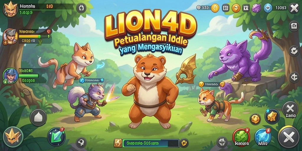 Tampilan gameplay seru dari LION4D yang penuh petualangan.