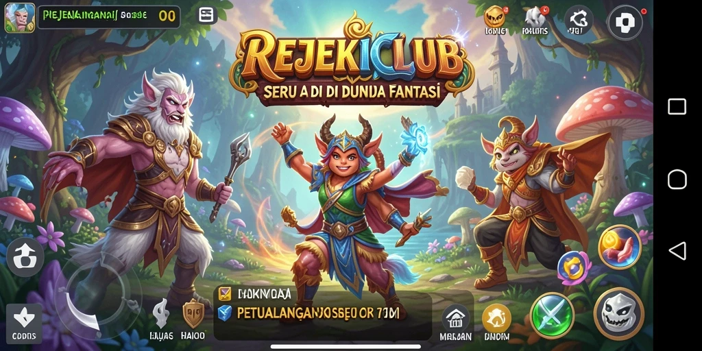 Screenshot menampilkan gameplay petualangan yang seru di REJEKICLUB.