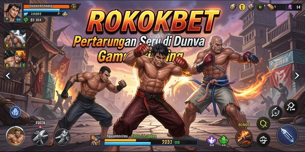 Tampilan yang mendebarkan dari gameplay Fighting ROKOKBET.