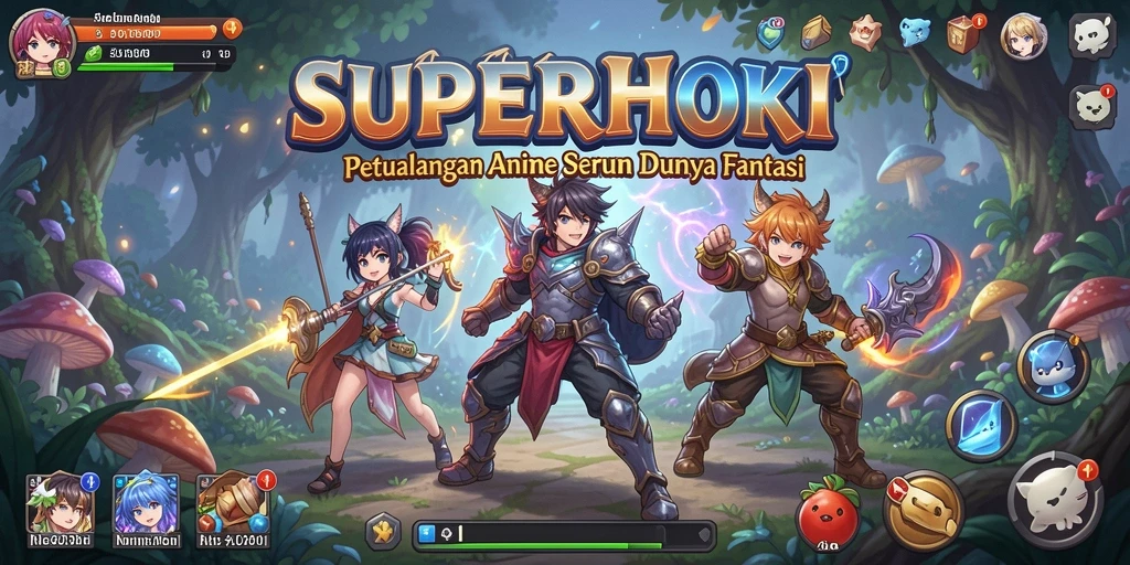 Tampilan seru gameplay <strong>SUPERHOKI</strong> yang penuh aksi dan petualangan.