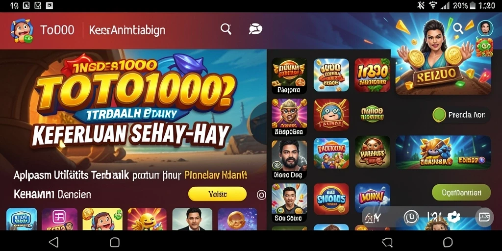 Tampilan screenshot aplikasi TOTO1000 yang memudahkan pengguna.
