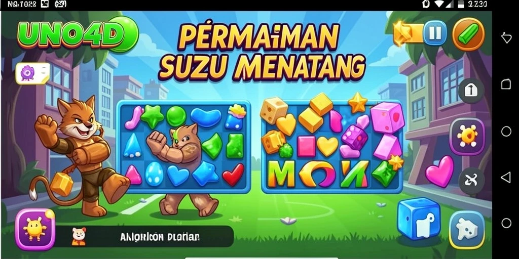 Tampilan gameplay menarik dari UNO4D dengan tantangan puzzle.